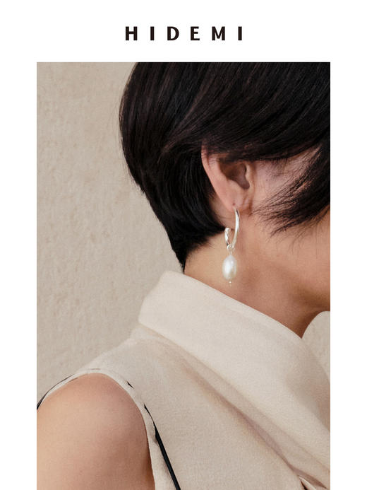 HIDEMI 异形珍珠不对称耳环（送净版项链） 商品图4