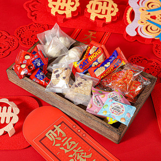 【年货零食大礼包】叮咚熊天喵送福礼包6款爆品零食精美包装送礼倍儿有面儿！桔味软糖/燕麦巧克力/蔓越莓雪花酥/马卡龙夹心饼干/奶枣/麦丽素 商品图2