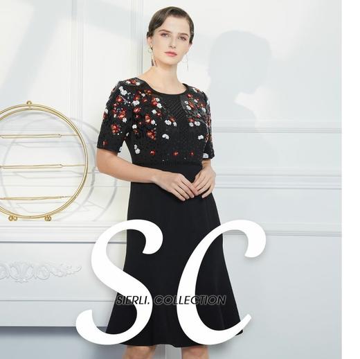 QF83A斯尔丽瑟俪春秋季新品时尚女人绣花连衣裙 商品图0