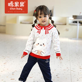 商场同款棉果果春季女童提花套头线衣M122160522104