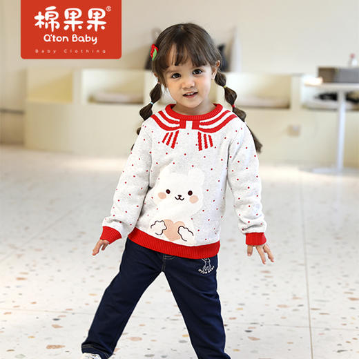 商场同款棉果果春季女童提花套头线衣M122160522104 商品图0