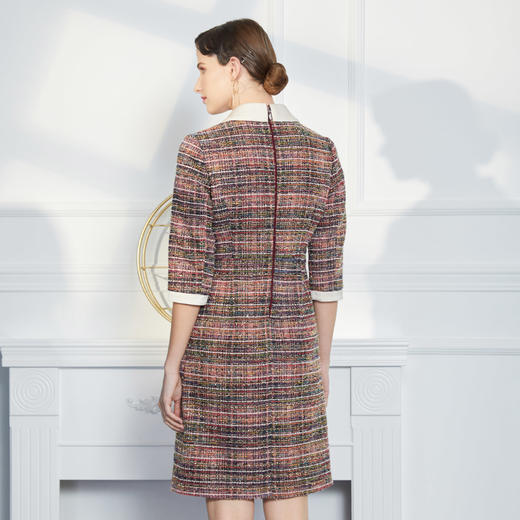 NC80T斯尔丽瑟俪春秋季新品气合体撞色小香风连衣裙 商品图1