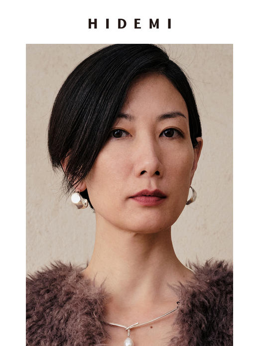 HIDEMI 不规则开口圆形宽面耳环 金色/银色 商品图8