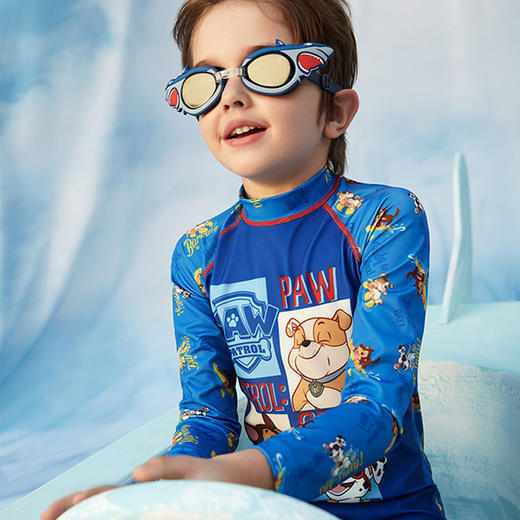 天空之城-AIMER KIDS-汪汪队海滩游乐场男孩长袖连体泳衣 商品图5