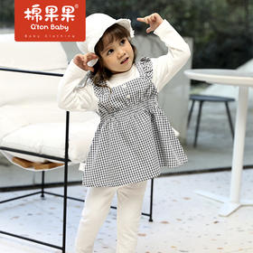 商场同款棉果果春季女童假两件格布套头T恤M122140222132