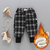 【保暖防寒 时尚舒适】冬款儿童百搭裤子 小童一体绒保暖裤 男童格子裤女童宝宝长裤童装 商品缩略图7
