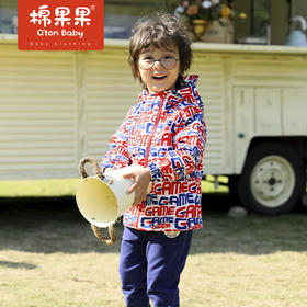 商场同款棉果果春季男童两件套印花连帽风衣M112100322072