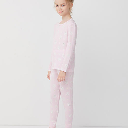 天空之城-AIMER KIDS-樱花猫女孩保暖套装 商品图0