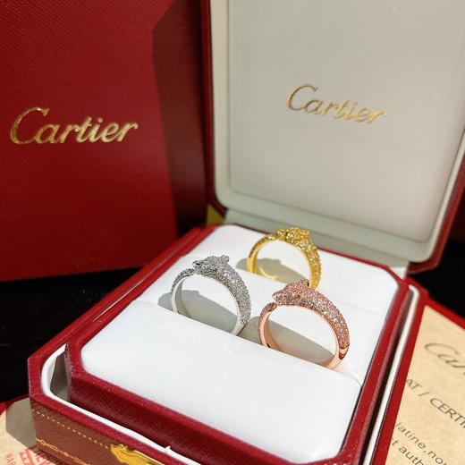 卡地亚 Cartier   经典不过时豹子系列 满钻 窄版 豹子开口戒指 精选德国进口 商品图8