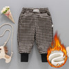 【保暖防寒 时尚舒适】冬款儿童百搭裤子 小童一体绒保暖裤 男童格子裤女童宝宝长裤童装 商品缩略图5