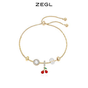 ZEGL红色小樱桃手链女生ins小众设计高级感新年闺蜜手饰生日礼物