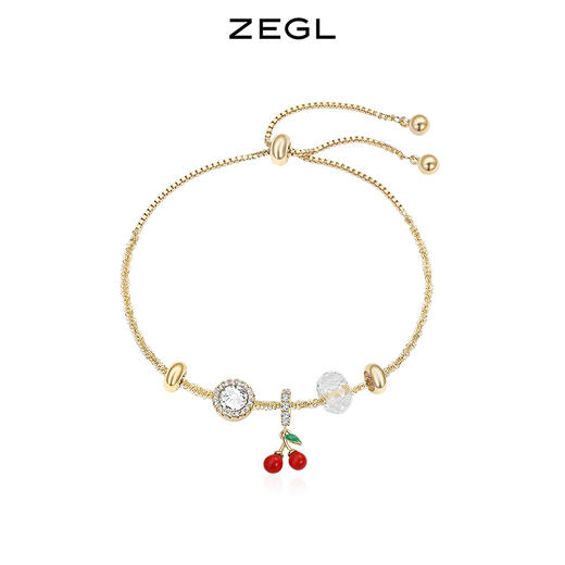 ZEGL红色小樱桃手链女生ins小众设计高级感新年闺蜜手饰生日礼物 商品图0