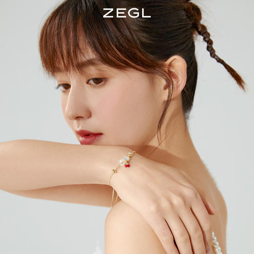 ZEGL红色小樱桃手链女生ins小众设计高级感新年闺蜜手饰生日礼物 商品图3