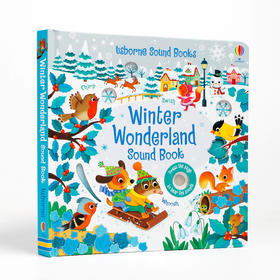 英文原版 冬季仙境有声书 Usborne Winter Wonderland Sound Book 尤斯伯恩儿童启蒙西方节日认知纸板洞洞书 圣诞节庆绘本礼物