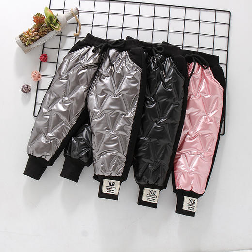 【聚暖锁温 简约洋气】冬季新款加绒加厚裤儿童裤子小童百搭休闲棉裤男童女童保暖裤童装 商品图0