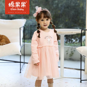 商场同款棉果果春季女童网纱针织连衣裙M122211422140