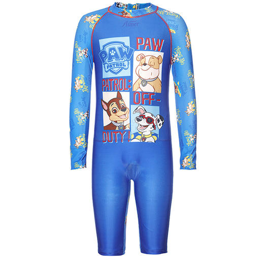 天空之城-AIMER KIDS-汪汪队海滩游乐场男孩长袖连体泳衣 商品图3