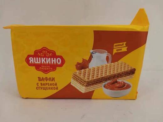 【中欧班列精选】WWJ俄罗斯KDV巧克力坚果青柠奶油炼乳榛子酱风味威化200g/袋 商品图1