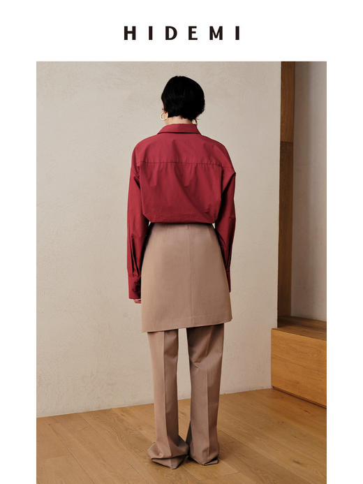 HIDEMI 腰片设计感裙装两件套式西裤 商品图5