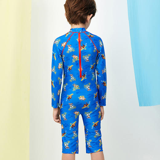 天空之城-AIMER KIDS-汪汪队海滩游乐场男孩长袖连体泳衣 商品图1