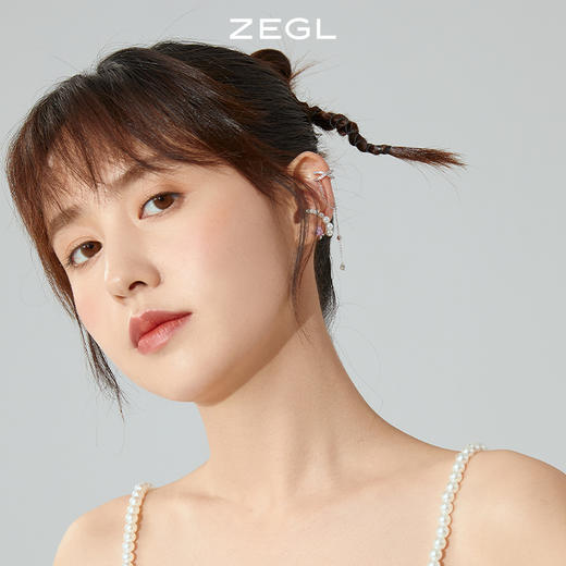 ZEGL设计师新年系列蝴蝶结耳夹女无耳洞耳骨夹耳挂耳环秋冬耳饰品 商品图2