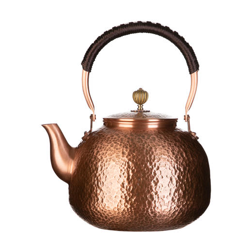 朱府铜艺 大号纯铜壶烧水壶紫铜手工泡茶壶单壶煮茶器茶具 商品图4