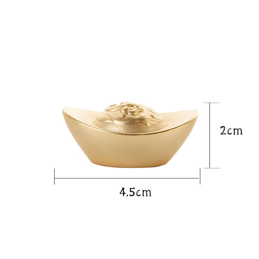 朱府铜艺《招财进宝》全铜鎏镀家居摆件办公桌实心金元宝礼品进宝 商品图2