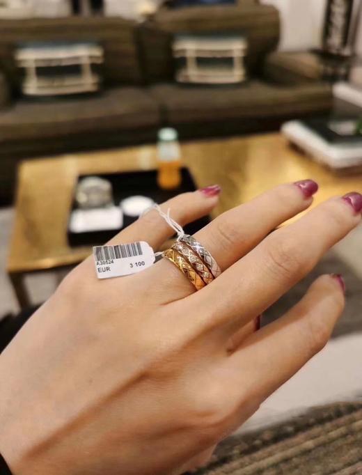 香奈儿 Chanel 戒指 永恒经典的香奈儿菱格纹戒指图案 厚金电镀层 Au 75 商品图6