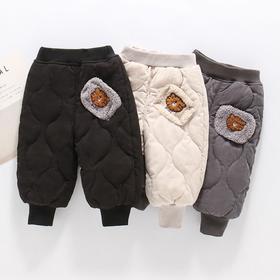 【亲肤棉质感 贴身无束缚】冬季新款儿童裤子百搭加绒休闲童裤宝宝可爱加厚保暖棉裤童装