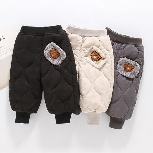 【亲肤棉质感 贴身无束缚】冬季新款儿童裤子百搭加绒休闲童裤宝宝可爱加厚保暖棉裤童装 商品图0