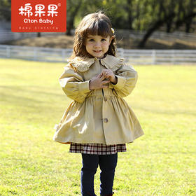 商场同款棉果果春季女童夹棉两件套裙式风衣M122130422112