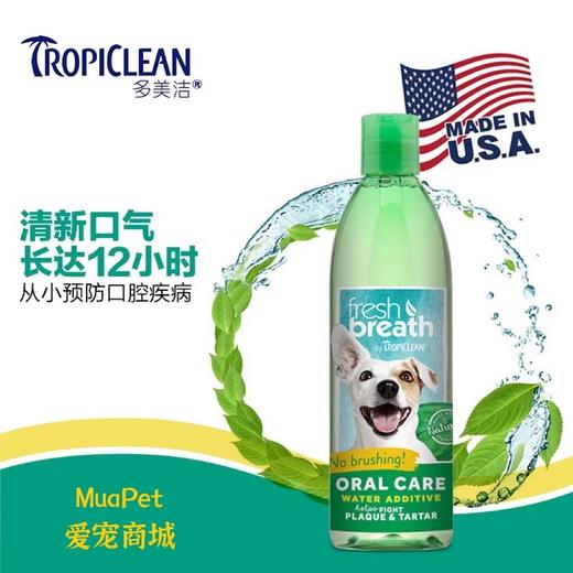 狗狗洁牙水 多美洁Tropiclean 预防口臭 保护 牙龈 商品图0