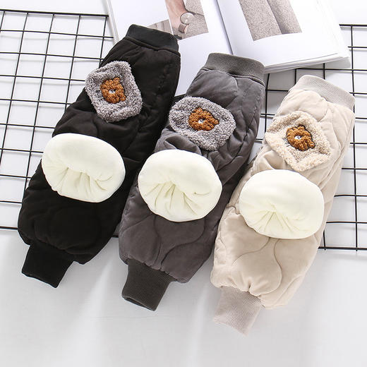 【亲肤棉质感 贴身无束缚】冬季新款儿童裤子百搭加绒休闲童裤宝宝可爱加厚保暖棉裤童装 商品图1