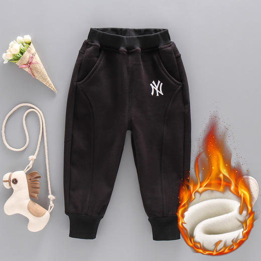 【精选优质面料 舒适健康】新品冬季爆款裤子韩版中小童休闲裤男女童宝宝字母纯色绣花裤童装 商品图8