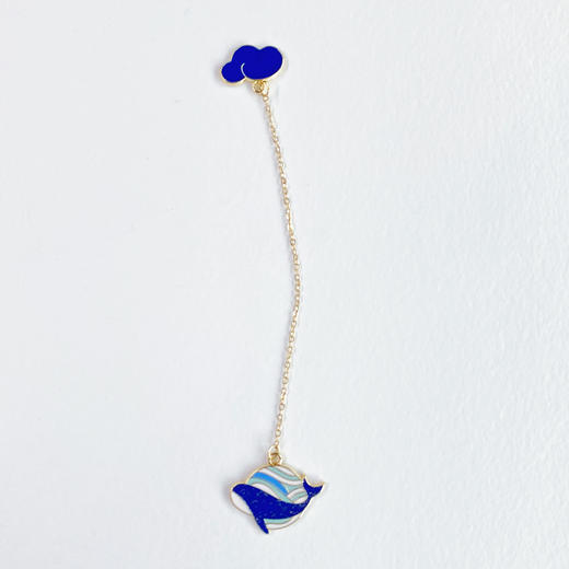 朱府铜艺蓝鲸黄铜书签文创礼品 创意书签包包挂饰 商品图2