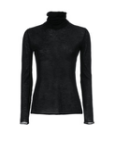 Miasuki - Dulcie Cashmere-Silk Turtle-Neck Layer - Black - 女装 - 针织衫 - 黑色
