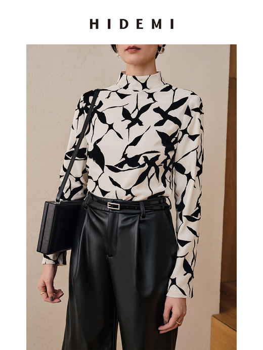 HIDEMI立体植绒印花上衣 商品图2