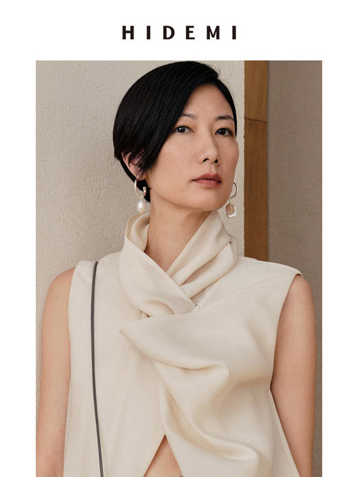 HIDEMI 异形珍珠不对称耳环（送净版项链） 商品图3