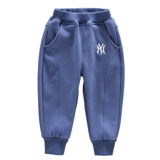 【精选优质面料 舒适健康】新品冬季爆款裤子韩版中小童休闲裤男女童宝宝字母纯色绣花裤童装 商品图4