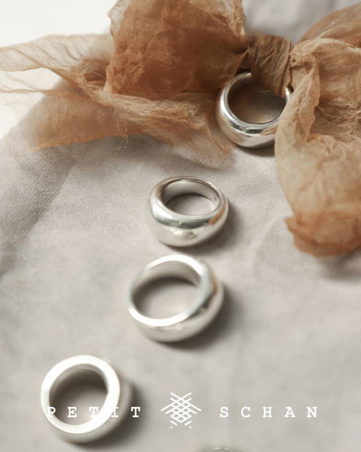9000积分兑换  PETIT SCHAN小闪 fatty fatty ring 小胖墩儿 厚银制造重工925纯银戒指 商品图9