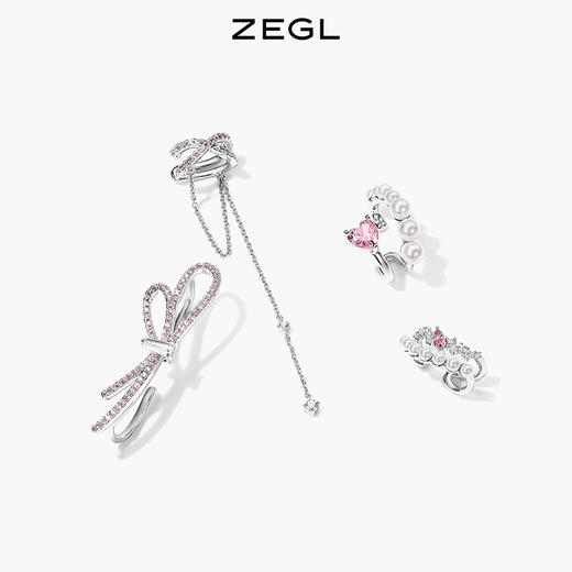 ZEGL设计师新年系列蝴蝶结耳夹女无耳洞耳骨夹耳挂耳环秋冬耳饰品 商品图4