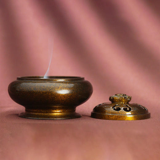 朱府铜艺 全铜香炉《莲花香炉》铜工艺品香炉 商品图2