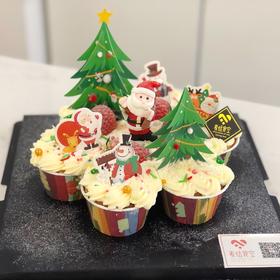 圣诞纸杯蛋糕（进口淡奶油➕果酱夹层）