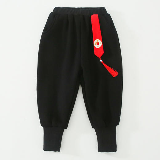 【给宝宝细致柔软的呵护】中国风宝宝拜年服套装 儿童红色卫衣男童女童加绒加厚童装喜庆衣服 商品图6