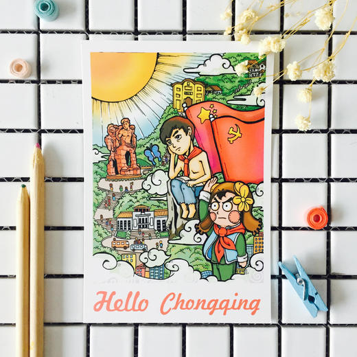 山城插画明信片（4张）/明信片/山城原创旅游纪念品 商品图4