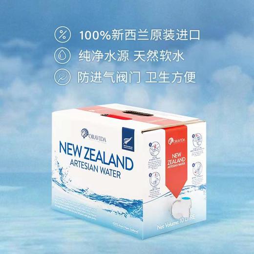 兰维乐新西兰进口天然矿泉水弱碱性水家庭装10l箱x2
