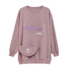 ZIHAN紫涵圆领字母长卫衣女2022春季新款纯色时尚套头上衣立体图案可爱Z2Z01AS155 商品缩略图5