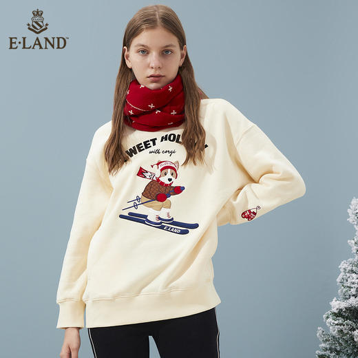 衣恋洋气螺纹圣诞款圆领卫衣EEMTB4CC8M 商品图0