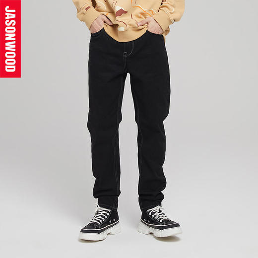 坚持我的JASONWOOD  21年冬装新品时尚牛仔裤411117241 商品图1