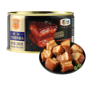 中粮梅林牌精制红烧猪肉罐头340g 商品图0